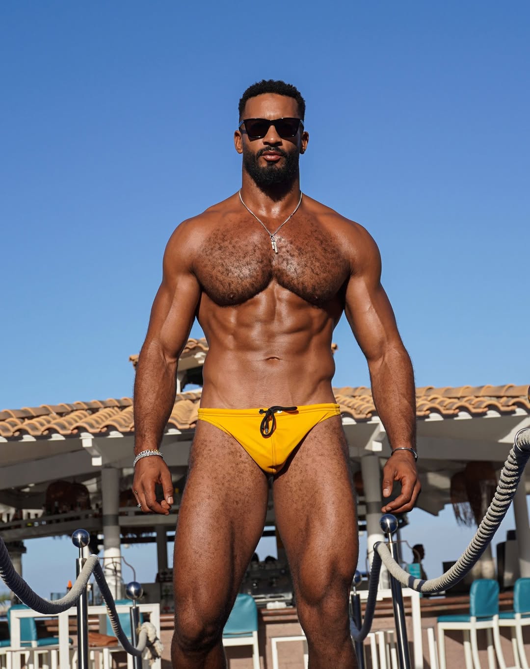 Swim Briefs: Exclusive Sunset Gold
