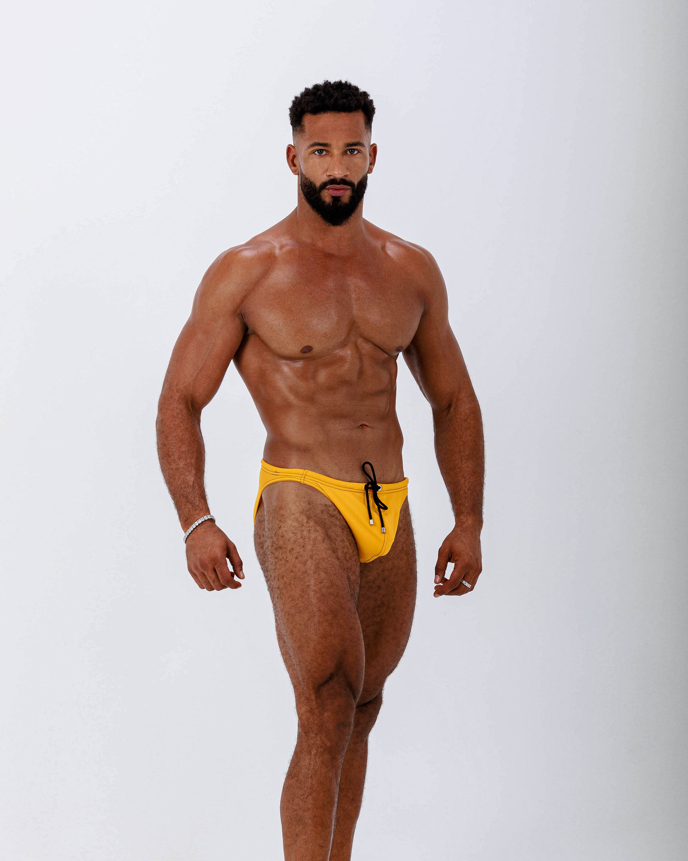 Swim Briefs: Exclusive Sunset Gold